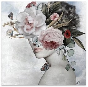 Πίνακας σε καμβά &quot;Hidden Face&quot; Megapap ψηφιακής εκτύπωσης 60x60x3 εκ.