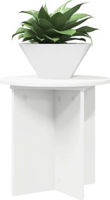 vidaXL Βάση φυτών 2 pcs Λευκό Ø40 x 40 εκ Επεξεργασμένο Ξύλο