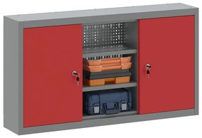 vidaXL Ντουλάπι Εργαλείων με ράφι Κόκκινο και γκρι 100 x 20 x 55 εκ