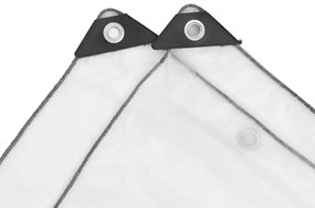 vidaXL Διαφανής Μουσαμάς με Οπές 2x2 μ. από Πολυαιθυλένιο