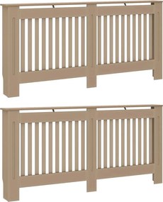 vidaXL Καπάκι Καλοριφέρ 2 pcs Καφέ 172 x 19 x 81,5 cm