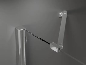 Mexen Velar Δίδυμη καμπίνα ντους συρόμενη 90 x 80 cm, διαφανής, χρώμιο