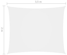 vidaXL Πανί Σκίασης Ορθογώνιο Λευκό 2 x 3,5 μ. από Ύφασμα Oxford
