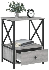 vidaXL Κομοδίνο Γκρι Sonoma 50 x 41 x 65 εκ. από Επεξεργασμένο Ξύλο
