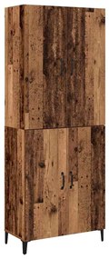 vidaXL Highboard 2 pcs Παλαιό ξύλο 69.5 x 34 x 180 εκ.