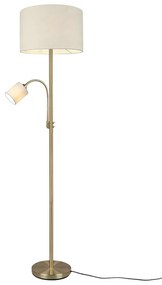 Φωτιστικό Δαπέδου Hote 403900208 1xE27 60W&amp;1xE14 18W Φ40cm 170cm Cream Trio Lighting Metal, Fabric
