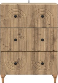 vidaXL Ντουλάπι με Συρτάρια 66 x 34,5 x 90 εκ Επεξεργασμένο Ξύλο