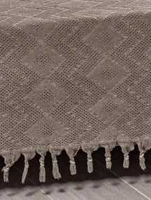 Κουβέρτα Πικέ Ζακάρ TIFOON BROWN