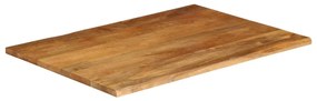vidaXL Επιφάνεια Τραπεζιού 100x80x2,5 εκ. Live Edge Μασίφ Ξύλο Μάνγκο