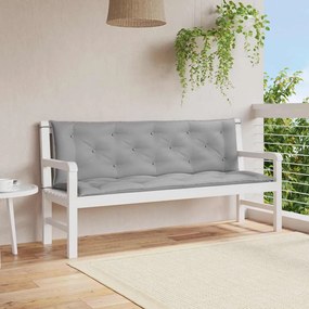vidaXL Μαξιλάρι Πάγκου Κήπου Γκρι 150x(50+50)x7 εκ. Ύφασμα Oxford