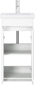 vidaXL Καθρέφτης μπάνιου με νιπτήρα Λευκό 42 x 40 x 84,5 εκ