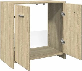 vidaXL Ντουλάπι Νιπτήρα Μπάνιου Sonoma Δρυς 60x33x60 εκ. Επεξ. Ξύλο