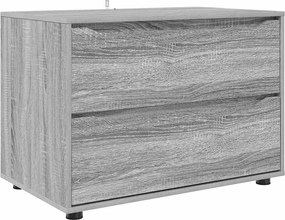 vidaXL Ντουλάπι αποθήκευσης Γκρίζο Σονομα 80 x 48 x 57 εκ