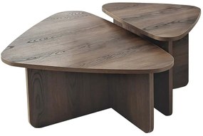 Τραπέζια Σαλονιού Ballare (Σετ 2Τμχ) 552NOS2573 90x60x35/60x40x40cm Walnut