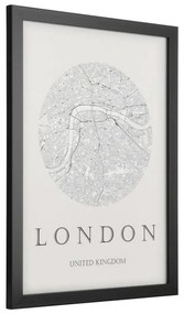 Κάδρο London Roberval 423026 32,5x45cm Black Eglo Vertical