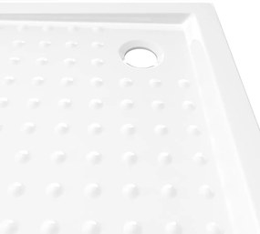 vidaXL Βάση Ντουζιέρας με Σχέδιο Τάπας Λευκή 90 x 90 x 4 εκ. από ABS