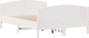 vidaXL Σκελετός Κρεβ. Χωρίς Στρώμα Λευκό 120x200 εκ Μασίφ Πεύκο