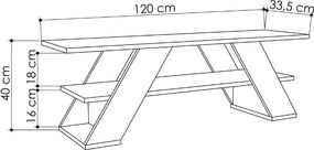 Έπιπλο τηλεόρασης Farfalla Megapap χρώμα sandstone 120x33,5x40εκ.