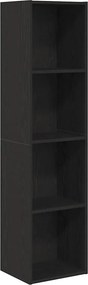 vidaXL Βιβλιοθήκη Μαύρη Οξυά 143 x 30 x 36 εκ. Επεξεργασμένο ξύλο