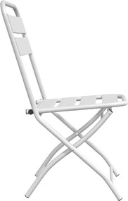 vidaXL Πτυσσόμενη Καρέκλα Κήπου 2 pcs Λευκό 42 x 52 x 82εκ