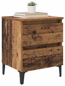 vidaXL Κομοδίνο 2 pcs Παλαιό ξύλο 40 x 35 x 50 εκ. Επεξεργασμένο ξύλο