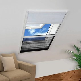 vidaXL Σήτα Παράθυρου Πλισέ 160 x 110 εκ. Αλουμινίου με Σκίαστρο