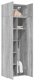 vidaXL Ραφιέρα με Ντουλάπια Γκρι Sonoma 70x42,5x225 εκ. Επεξ. Ξύλο