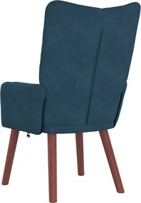 vidaXL Πολυθρόνα Μπλε 63 x 67 x 94 εκ. Βελούδο