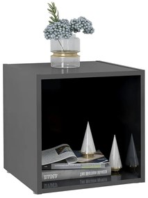vidaXL Έπιπλα Τηλεόρασης 4 τεμ. Γυαλ. Γκρι 37x35x37 εκ. Επεξ. Ξύλο