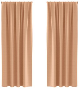 vidaXL Κουρτίνες 2 pcs Ανοιχτό καφέ 225 x 140 εκ. Πολυεστέρας