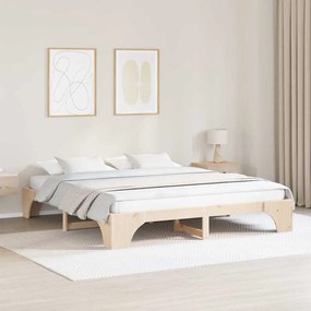 vidaXL Κρεβάτι 180x200cm από Μασίφ Ξύλο Πεύκου