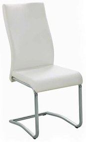 Καρέκλα Benson Χρώμιο/PVC Εκρού Συσκ.4τμχ 46x52x97cm