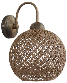 Απλίκα Τοίχου Heronia Silk 31-1153 Rope Natural/Bronze
