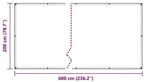 Σαφής μουσαμάς με οπές 2x6 m PVC - Διαφανές