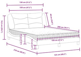 ΚΡΕΒΑΤΙ ΜΕ ΣΤΡΩΜΑ ΜΑΥΡΟ 120X200 ΕΚ. ΥΦΑΣΜΑΤΙΝΟ 3208522