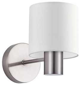 Φωτιστικό Τοίχου - Απλίκα SE21-NM-16-SH1 ADEPT NICKEL MATT WALL LAMP WHITE SHADE+ - 51W - 100W - 77-8299