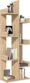 vidaXL Βιβλιοθήκη Sonoma Δρυς 48 x 25,5 x 140 εκ. από Επεξ. Ξύλο