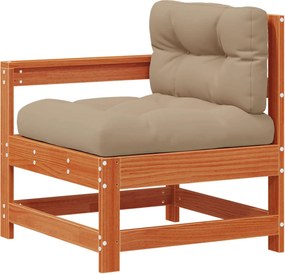 vidaXL Σετ Ξαπλώστρας Κήπου 5 pcs Κερωμένο Καφέ Στερεό πεύκο