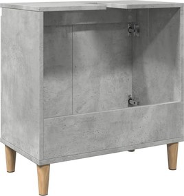 vidaXL Ντουλάπι Νιπτήρα Γκρι Σκυρ. 58x33x60 εκ. Επεξεργασμένο Ξύλο