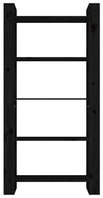 vidaXL Βιβλιοθήκη/Διαχωριστικό Χώρου Μαύρο 80x35x160 εκ. Μασίφ Ξύλο