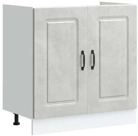 vidaXL Ντουλάπα Κουζίνας με αποθήκευση 2 pcs Γκρι 80 x 46 x 81.5 εκ