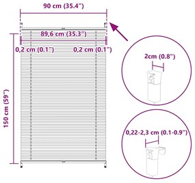 Πλισέ ρόλερ σκίασης 90x150cm Κρεμ 240639