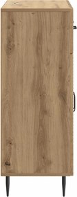 vidaXL Πλαϊνό γραφείο Artisan Δρυς 66 x 34,5 x 89,5 εκ
