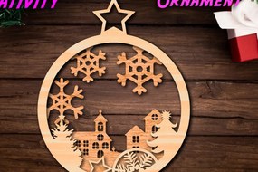 Σετ των 3 Intra απο ξύλο plywood 3mm-4mm πάχος Χριστουγεννιάτικο στολίδι της Γέννησης Δίασταση 8x8 cm INTRAFABR-44809609