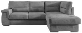 Γωνιακός καναπές κρεβάτι Vanty με αποθηκευτικό χώρο, σκούρο γκρι 252x178x90cm Δεξιά γωνία – MAT-TED-0011