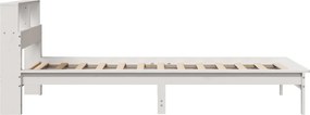vidaXL Κρεβάτι Βιβλιοθήκη Χωρίς Στρώμα 90x190 εκ Μασίφ Ξύλο Πεύκου