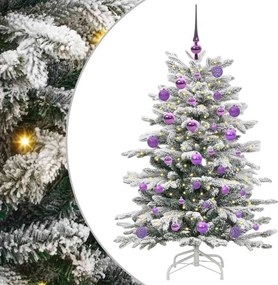 vidaXL Τεχνητό Χριστουγεννιάτικο Δέντρο με Άξονα Λευκό 120 cm