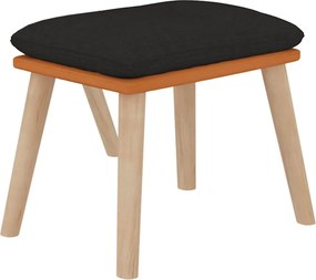 vidaXL Πολυθρόνα Relax Μαύρο από Συνθετικό Δέρμα &amp; Υφασμα με Υποπόδιο