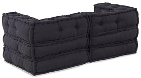 vidaXL Μονάδα Μοντέρνου Καναπέ 2 pcs Ανθρακί 140 x 70 x 56 εκ. Ύφασμα