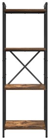 vidaXL Βιβλιοθήκη Καπνιστή δρυς 40 x 30 x 118 εκ Ξύλο